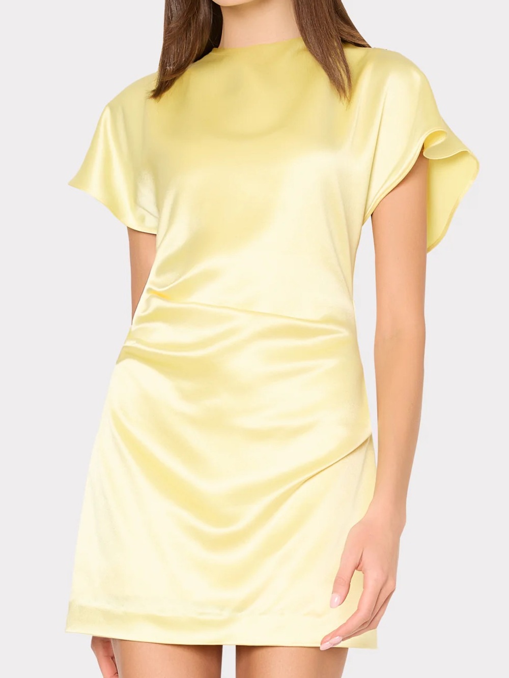 NWT MILLY Kora Hammered Satin Mini Dress